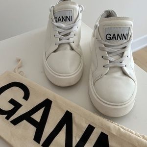GANNI Egret Sneakers - Size 10 - **READ DESCRIPTION / USED CONDITION**